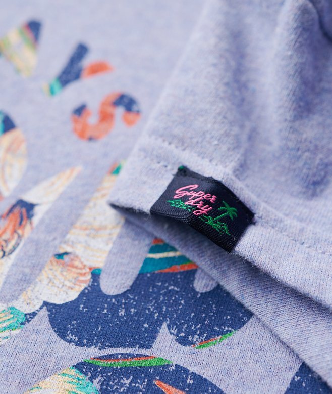 T-shirt med blommönster och korta ärmar T-shirt med blommönster och korta ärmar
