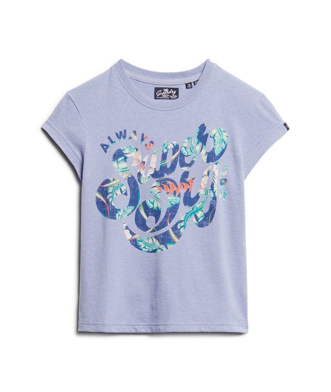 T-shirt med blommönster och korta ärmar T-shirt med blommönster och korta ärmar