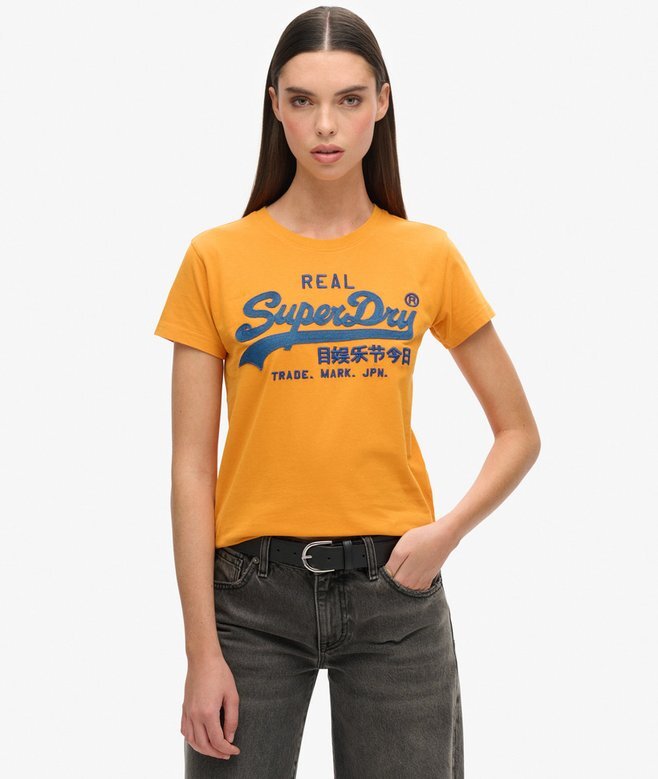 T-shirt med broderat Vintage-logo T-shirt med broderat Vintage-logo