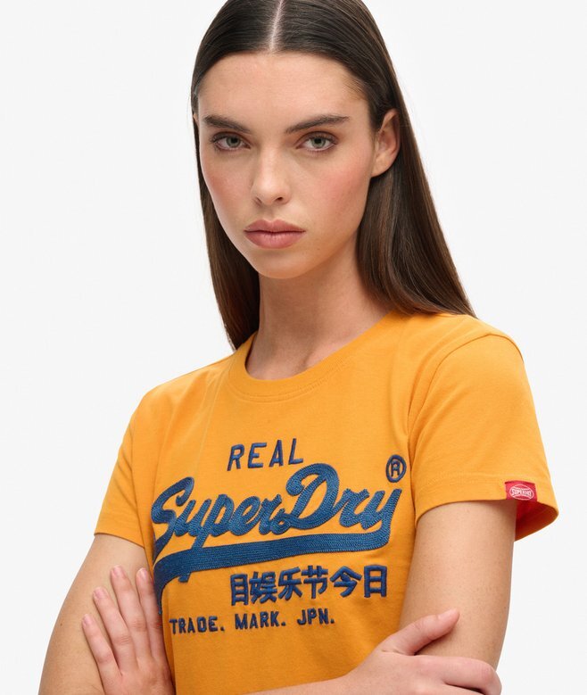 T-shirt med broderat Vintage-logo T-shirt med broderat Vintage-logo