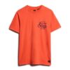 T-shirt med grafiskt tryck på bröstet och kopparetikett T-shirt med grafiskt tryck på bröstet och kopparetikett