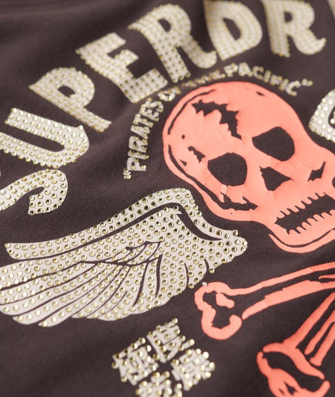 T-shirt med korta ärmar och dekorativa tryck T-shirt med korta ärmar och dekorativa tryck