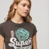 T-shirt med korta ärmar och dekorativt tryck T-shirt med korta ärmar och dekorativt tryck