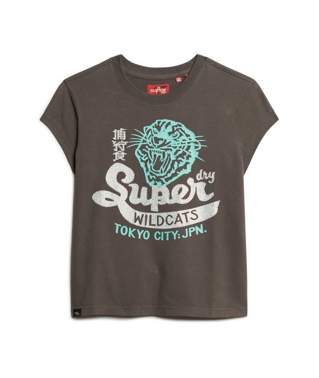 T-shirt med korta ärmar och dekorativt tryck T-shirt med korta ärmar och dekorativt tryck
