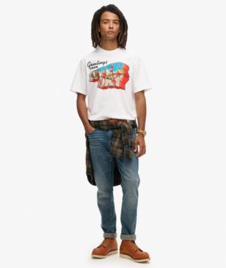 T-shirt med resevykortmotiv