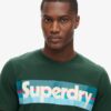 T-shirt med retro-randigt logo