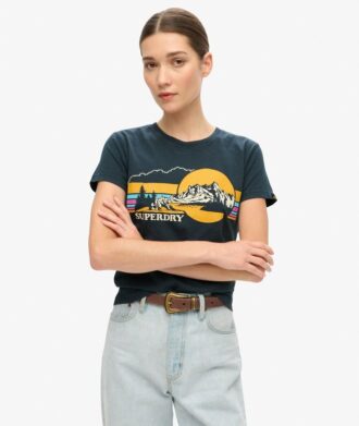 T-shirt med ränder för utomhusbruk