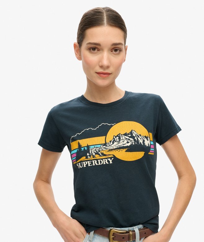 T-shirt med ränder för utomhusbruk T-shirt med ränder för utomhusbruk