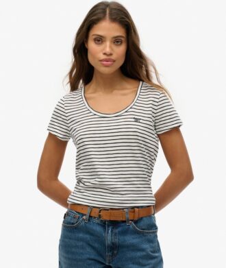 T-shirt med rund hals