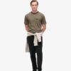 T-shirt med texturerade ränder och ficka