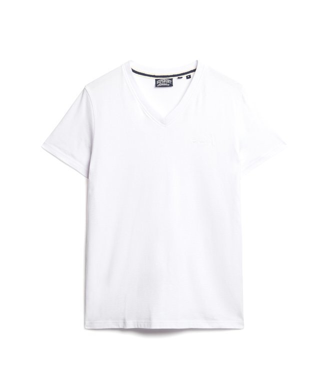 T-shirt med V-ringning och broderat logo i Organic Cotton T-shirt med V-ringning och broderat logo i Organic Cotton