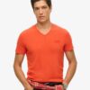 T-shirt med V-ringning och Organic Cotton Essential-logotyp