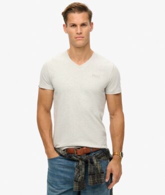 T-shirt med V-ringning och Organic Cotton Essential-logotyp