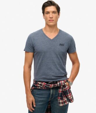 T-shirt med V-ringning och Organic Cotton Essential-logotyp