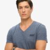 T-shirt med V-ringning och Organic Cotton Essential-logotyp