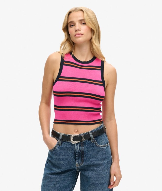 Tanktop i finstickat Tanktop i finstickat