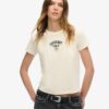 Tattoo Rhinestone Fitted T-shirt