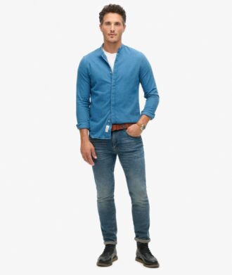 The Merchant Store – Henley Indigo-skjorta