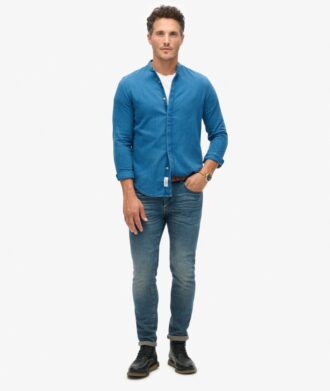 The Merchant Store – Henley Indigo-skjorta