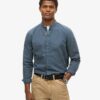 The Merchant Store – Indigo Henley-skjorta
