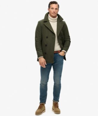 The Merchant Store – Peacoat i ullblandning