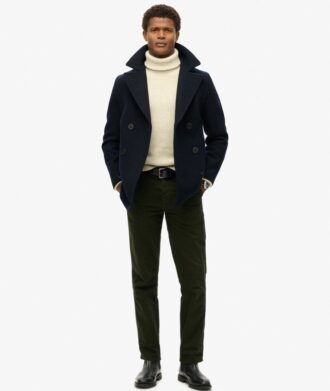 The Merchant Store – Peacoat i ullblandning