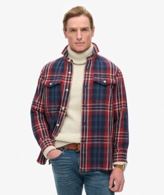 The Merchant Store – Tjock rutig skjorta