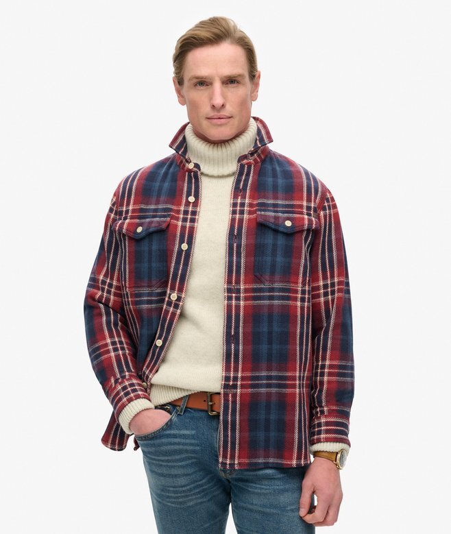 The Merchant Store – Tjock rutig skjorta The Merchant Store – Tjock rutig skjorta