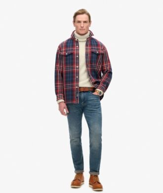 The Merchant Store – Tjock rutig skjorta