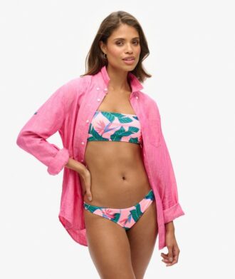 Tropisk bandeau-bikinitopp