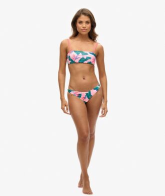 Tropisk bandeau-bikinitopp
