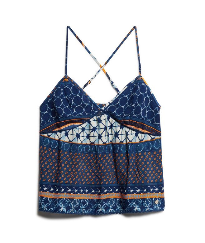 Tryckt vävd cami-top Tryckt vävd cami-top