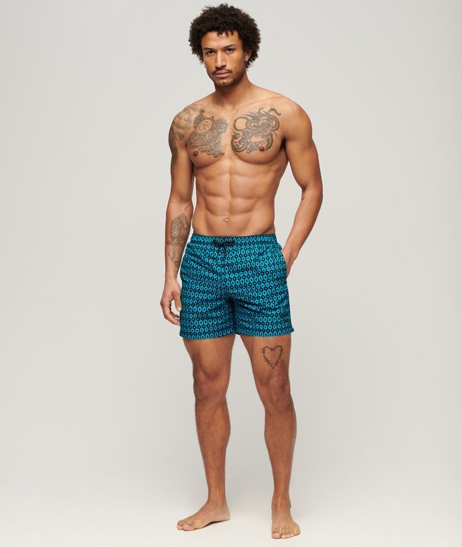 Tryckta 15-tums återvunna badshorts Tryckta 15-tums återvunna badshorts