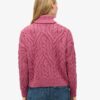 Twist Cable Knit Polo Neck Jumper Twist Cable Knit Polo Neck Jumper
