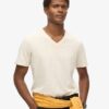 V-ringad slub-Shorts-T-shirt med korta ärmar V-ringad slub-Shorts-T-shirt med korta ärmar
