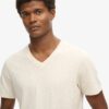 V-ringad slub-Shorts-T-shirt med korta ärmar V-ringad slub-Shorts-T-shirt med korta ärmar
