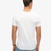 V-ringad slub-Shorts-T-shirt med korta ärmar