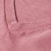 V-ringad slub-Shorts-T-shirt med korta ärmar