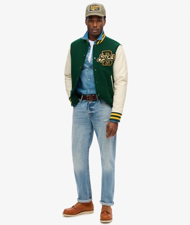 Varsity-bomberjacka i ull Varsity-bomberjacka i ull