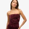 Velvet Bandeau Mini Klänning Velvet Bandeau Mini Klänning