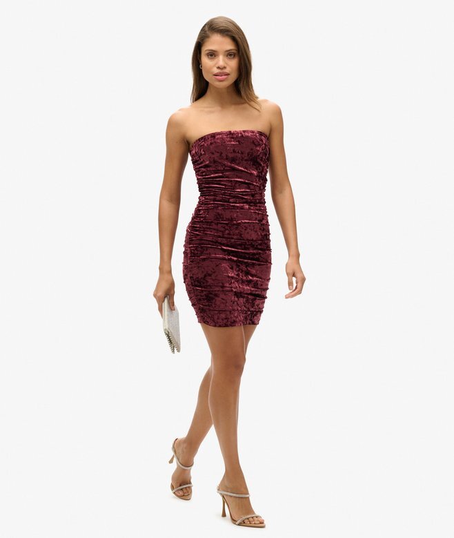 Velvet Bandeau Mini Klänning Velvet Bandeau Mini Klänning