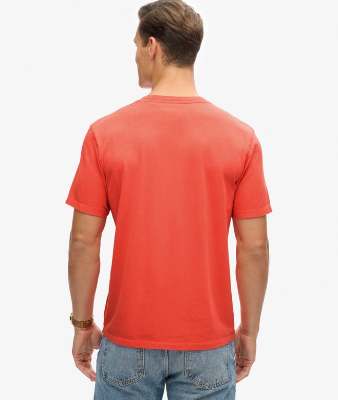 Överfärgad T-shirt med logo i lös passform Överfärgad T-shirt med logo i lös passform