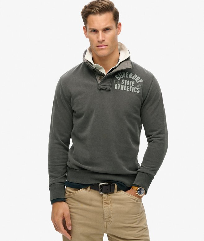 Vintage Athletic Half Button Sweatshirt Vintage Athletic Half Button Sweatshirt