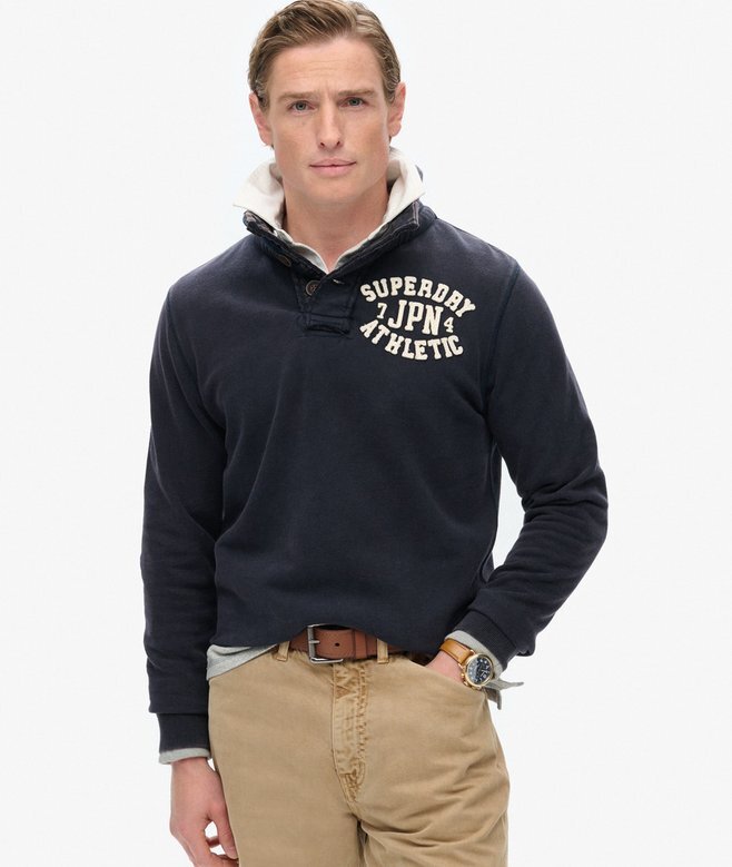 Vintage Athletic Half Button Sweatshirt Vintage Athletic Half Button Sweatshirt