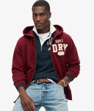 Vintage Athletic Zip Hoodie