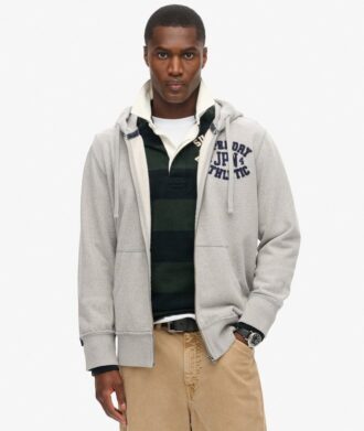 Vintage Athletic Zip Hoodie