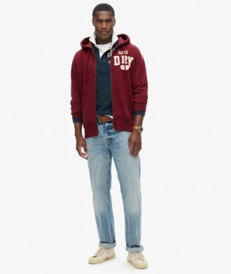 Vintage Athletic Zip Hoodie