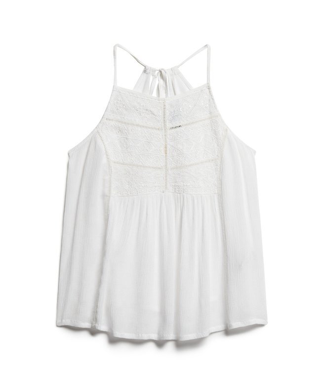Vintage-cami-top med spetsok Vintage-cami-top med spetsok