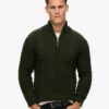 Vintage Jacob Cable Knit Half Zip Jumper Vintage Jacob Cable Knit Half Zip Jumper