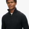 Vintage Jacob Cable Knit Half Zip Jumper